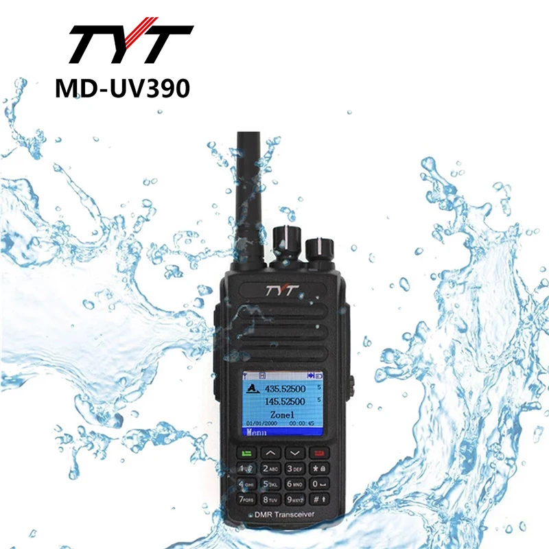 

TYT MD-UV390 5-Watt Dual Band VHF/UHF Digital Walkie Talkie IP67 Waterproof DMR Radio (GPS Optional)