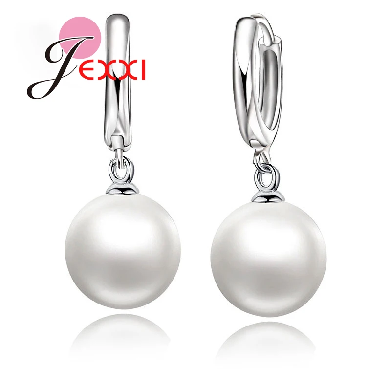 Fashion Elegant Pearl Crystal Butterfly Dragonfly Starfish Drop Earring 925 Sterling Silver Hoop Earrings For Women Best Gifts | Украшения