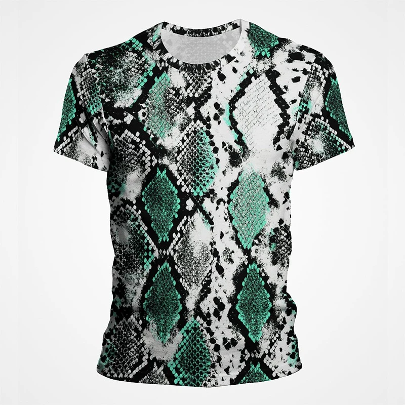 

Summer 3D T-shirt Snake Skin Textures T Shirt Men Women Horror Snake Pattern Print tshirt Goth Fashion Streetwear Tee Clothes
