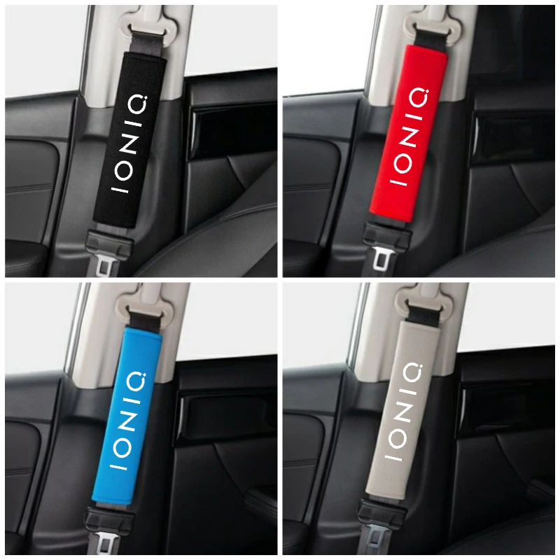 Car Seat Belt Pads 2pcs Car Seat Belt Cover Shoulder Pads Auto Interior Decoration Accessories For Hyundai IONIQ 5 6 7 Accessories