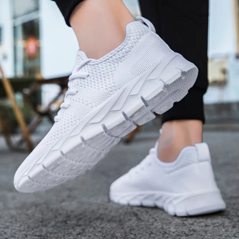 Fujeak Lightweight Casual Men's Shoes Anti-slip Comfort Breathable Sneakers Outdoor Running Shoe for Men Push Size Mesh Footwear 5