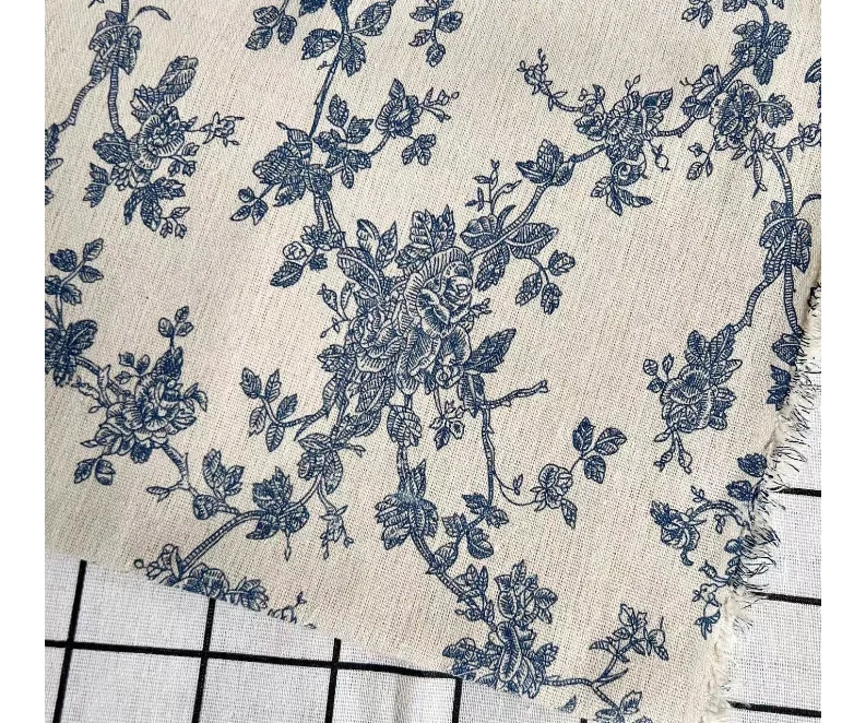 Description Picture 2 of itemLinen fabric; printed hemp fabric; linen grey cloth; background cloth; handicraft cloth; bag cloth. 90-150CM Fabric Linen Fabric