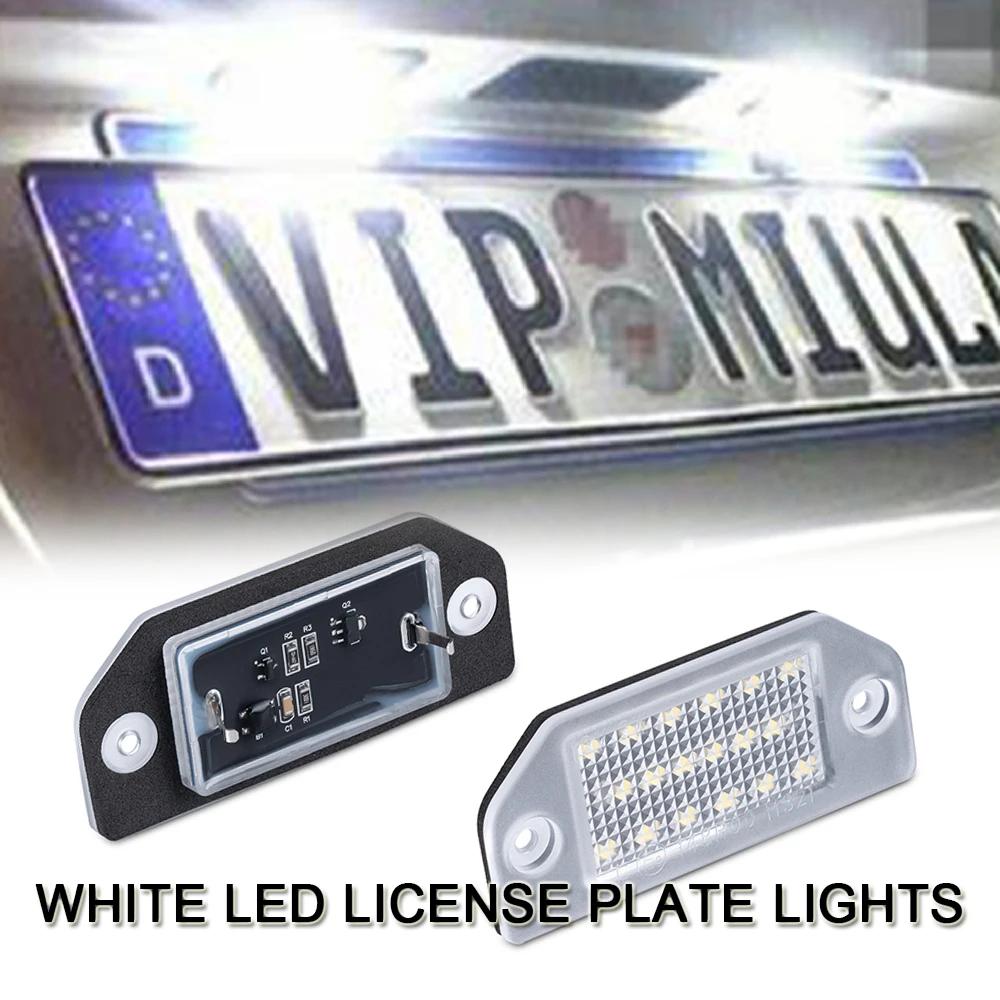 

2Pcs 6000K For VW Passat B5 3B2 LED Rear License Number Plate Lights Canbus No Error OEM 3B0943021