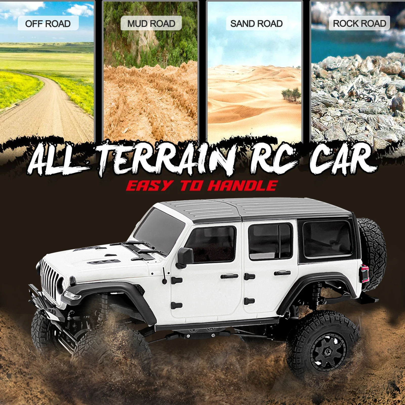 Racing-24 4X4 1:24 Mini-Z Climbing Rtr Car Buggy 2.4Ghz Electric-Power 4Wd Crawler 6.5 Km/H 30M Range Toy Per Regalo