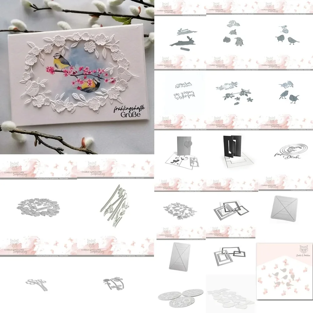 Fustelle Charlie & Paulchen Rammer Scrapbook Diario Decorazione Stencil Modello Di Goffratura Biglietto Di Auguri Fai Da Te Fatto A Mano 2024