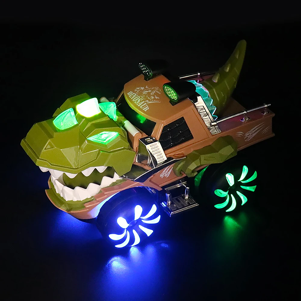 Dinosaur Car Electric Dancing Deformation Rotating Universal Boy Toy Child Kid Girl Car Christmas Birthday Gift 5