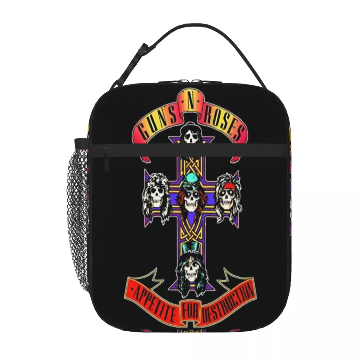Guns N Roses Appetite For Distrution Lunch Tote Thermal Bag Insulated Bag Thermal Lunch Box