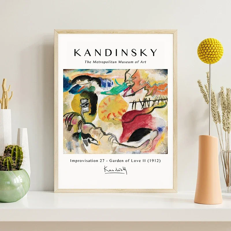 Wassily Kandinsky Famous Poster Vintage Exhibition Museum Canvas Print Abstract Painting Wall Picture for Living Room Home Decor