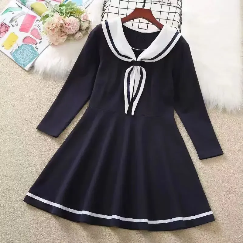 

Teenage Fashion Kids Girls Dress 2024 Spring Autumn Children School Dress Casual Long Sleeve Dresses For Girl 8 10 12 14 Year