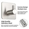 3pcs Adhesive Wall Hooks Mounted Door Key Cloth Coat Bathroom Cloth Coat Robe Hanger Kitchen Hardware Rack Shelf Bag Hook 2