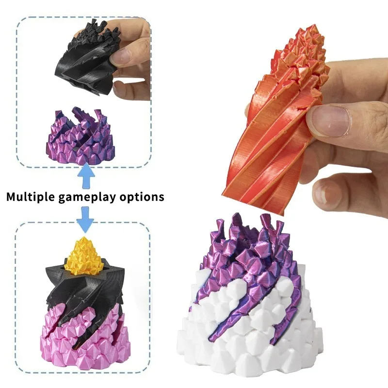 Stress Relieving Toy 3D Spiral Pyramid Rotating Stone, Impossible Passthrough Fidget Helix Puzzle for Home Office Desk