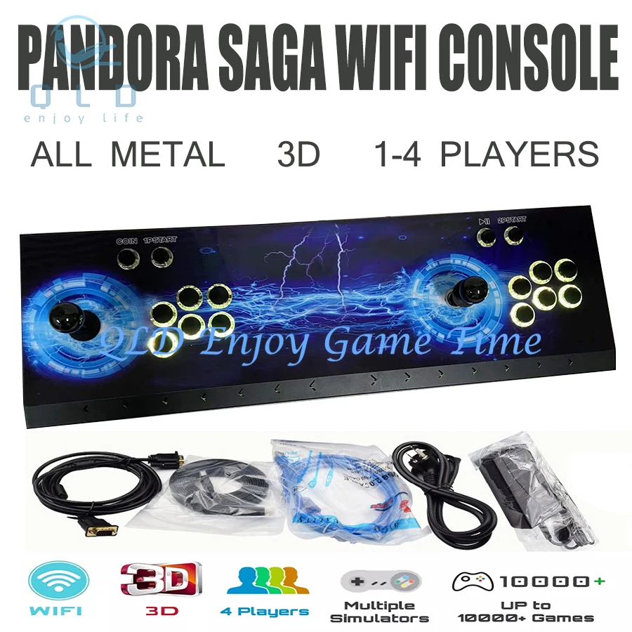 3D Pandora Saga WIFI Arcade Joystick, Retro Game LED Console