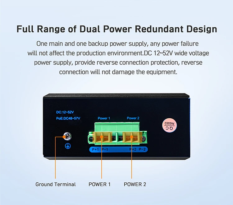 PUSR Industrial GIgabit Ethernet Switch With 10/100/1000Mbps 5/8/16 RJ45 POE+ Ports USR-ISG