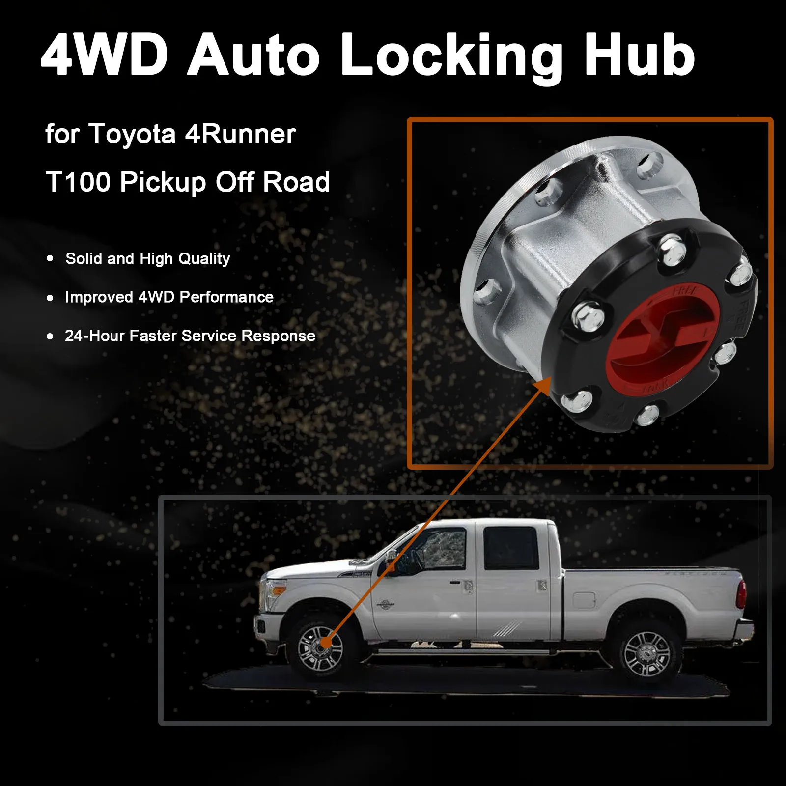 1 Piece FOR TOYOTA offroad 4WD 4x4 pickup 4 Runner T100 79-85 FREE WHEEL LOCKING HUBS B005 40350-39045 4035039045 Zinc alloy wheel locking hub hub lock actuator