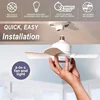 30W Ceiling Fan Led Light E27 Socket Fan With Smart Remote Control 1000Lm 5000K Bulb Fan Lamp For Bedroom Living Room 5