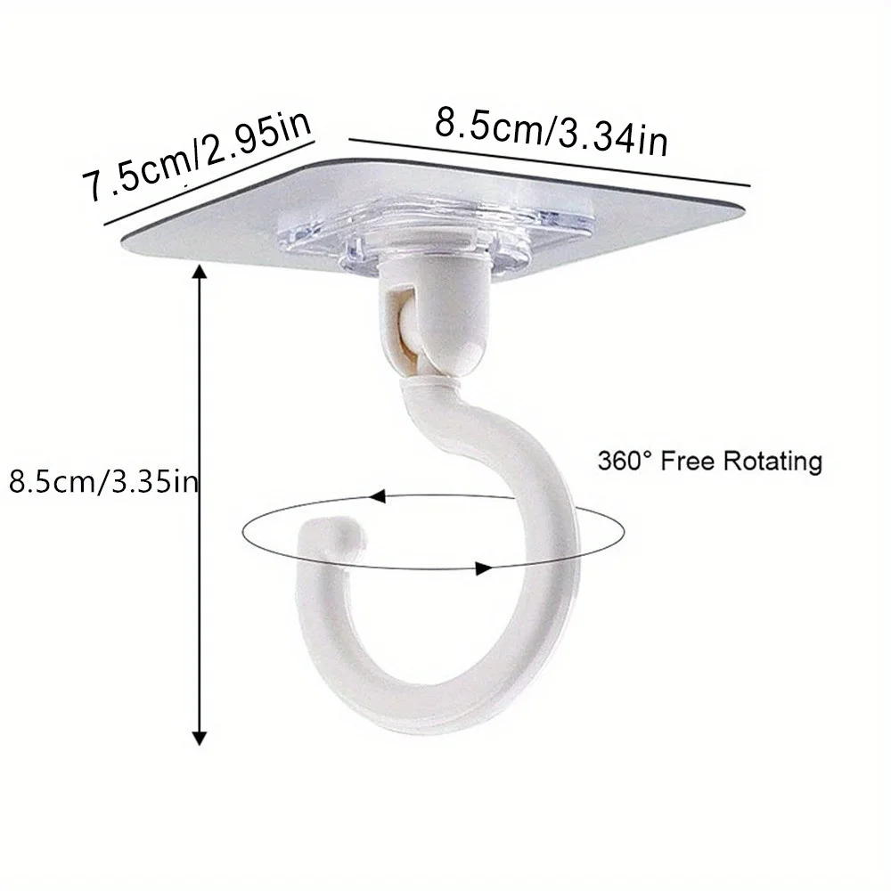 Adhesive Rotatable Ceiling Hooks 5pcs self adhesive hooks multifunctional hooks self adhesive wall hooks heavy duty hooks
