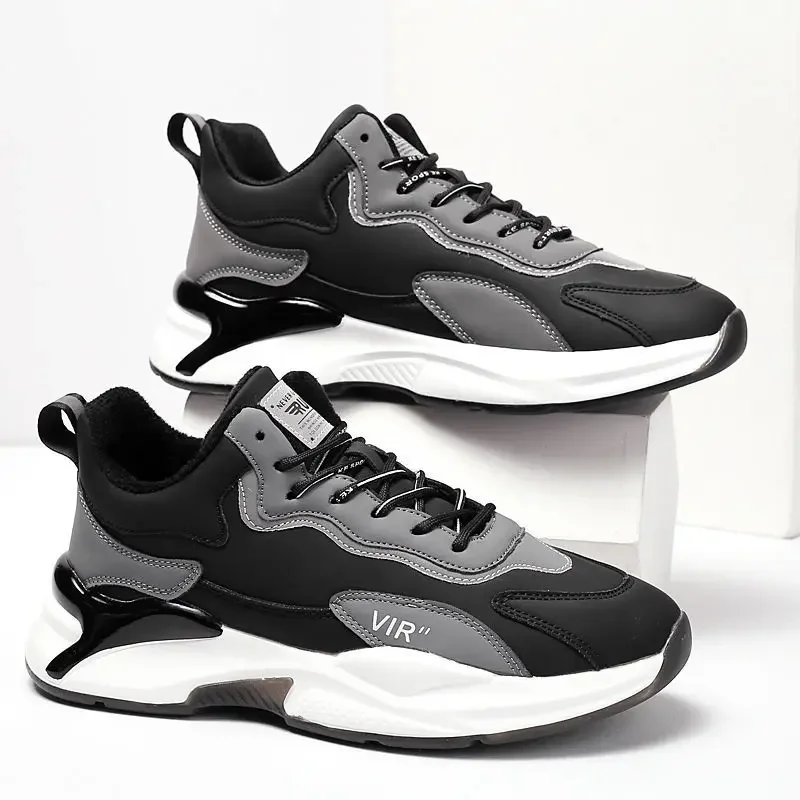 

Men's Shoes 2022 New Microfiber Leather Casual Sports Shoes Dad Shoes Men's Ins Tide Brand Men Fashion Canvas Sneakers