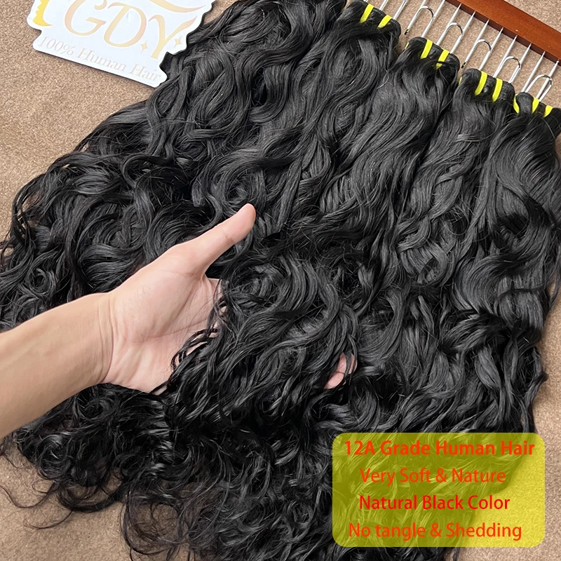 12A Grade Natural Wave Raw Human Hair Extensions Weaving Vietnamese Unprocessed Raw Virgin Hair Bundles Natural Curly