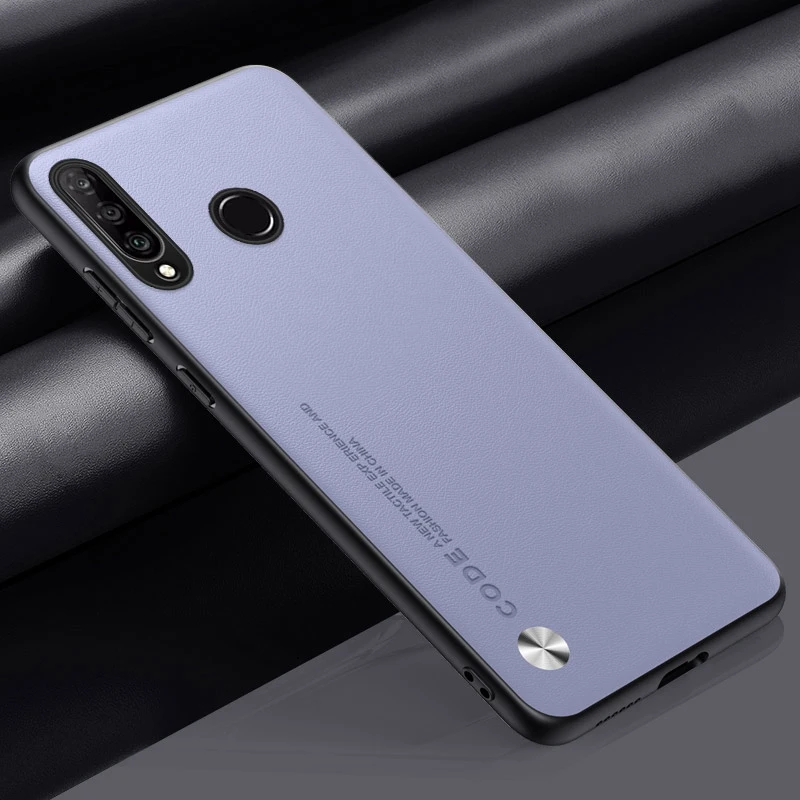 Luxury PU Leather Matte Silicone Shockproof Phone Case - Full Protection Back Cover