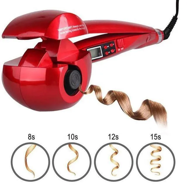 Modelador de Cabelo Ferramenta de Estilo de Cabelo Automático Display Digital Magia Anti-escaldante Curlers Onda Cerâmica Aquecimento Curling Ferro Lcd 4 Computers & Electronics