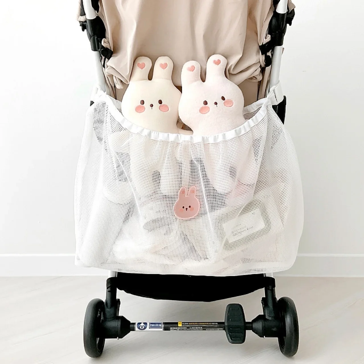 Description Picture 6 of itemReusable Stroller Hanging Bag Summer Mesh Stroller Bag Nappy Organizer Baby Items Diapers Pouch Large Capacity Cart Accessories