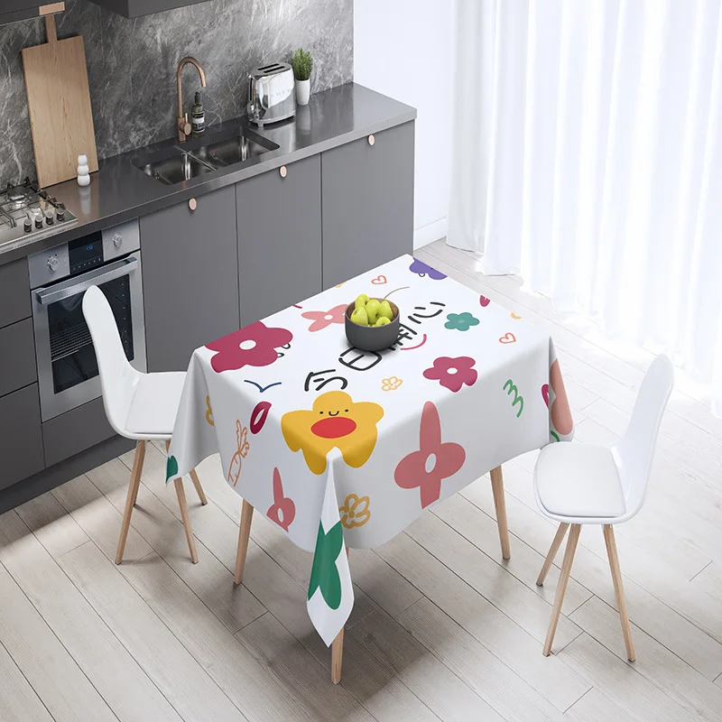 

Small Fresh Tablecloth Nordic Style Light Luxury and High-end Dining Table Mat Tablecloth Waterproof and Oil Proof Meal Mat Mesa