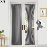 French Door Curtains Rod Pocket Blackout Curtain for Doors with Glass Window Kitchen and Patio Doors for Privacy 1 Curtain Panel 1