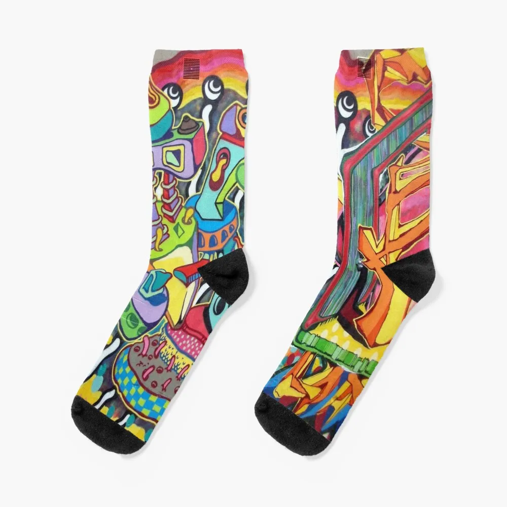 Graffiti street art Socks short gift Girl'S Socks Men's