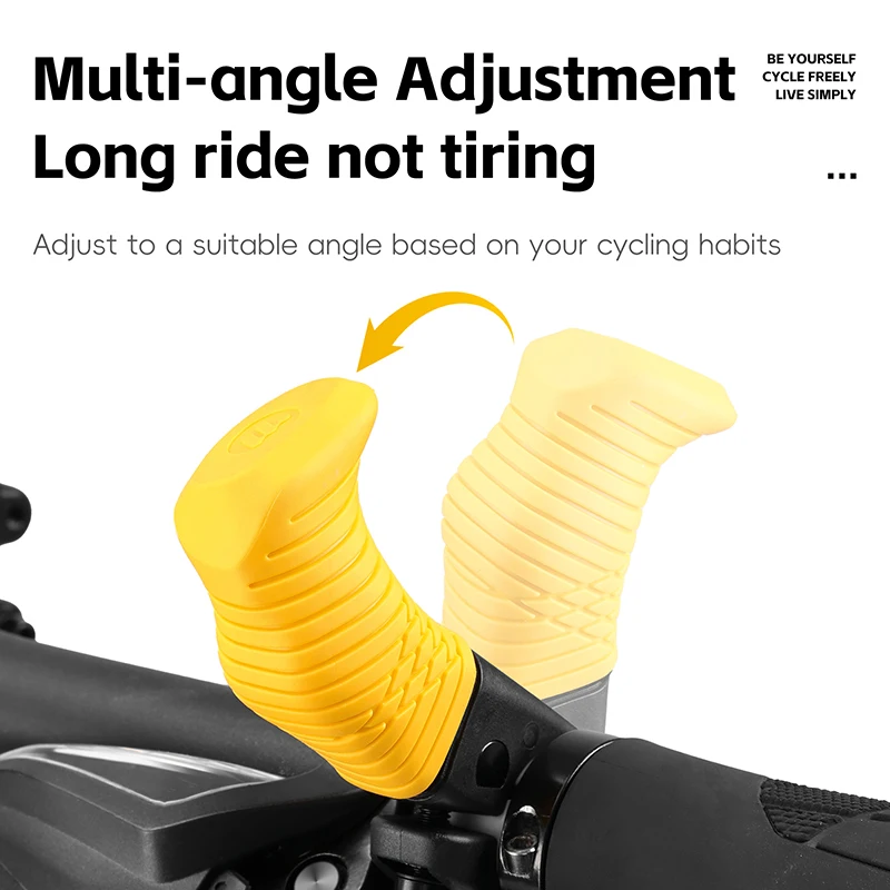 WEST BIKING MTB Ergonomic Thumb Support Grips Pair