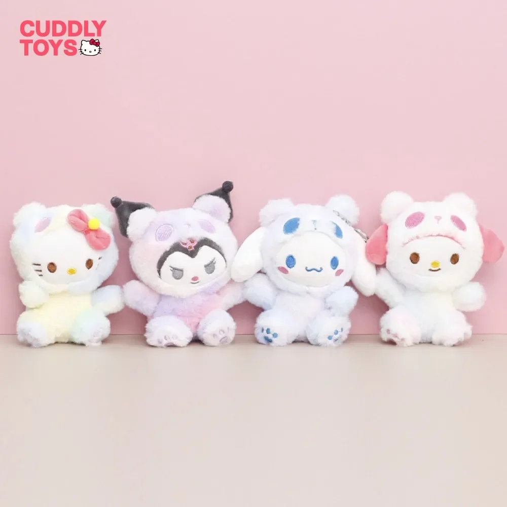 Sanrio Plush Pendant Cute Cartoon Hello Kitty Keychain Pendant Doll Backpack Decoration Kuromi Plush Pendant for Children Gifts