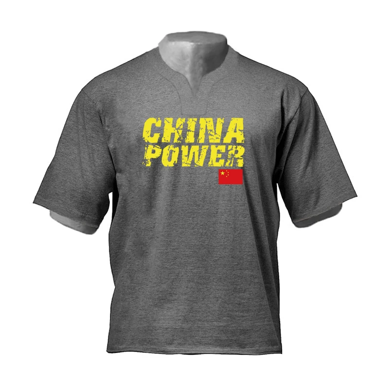 

Футболка мужская оверсайз из натурального хлопка, свободная Простая Повседневная Базовая рубашка с принтом, с рукавом три четверти и V-образным вырезом, лето