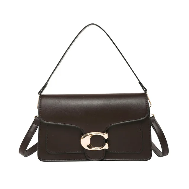 Sac fourre-tout de luxe uni, nouvelle collection 2026, sac carré bandoulière polyvalent, tendance et minimaliste, style vintage 1