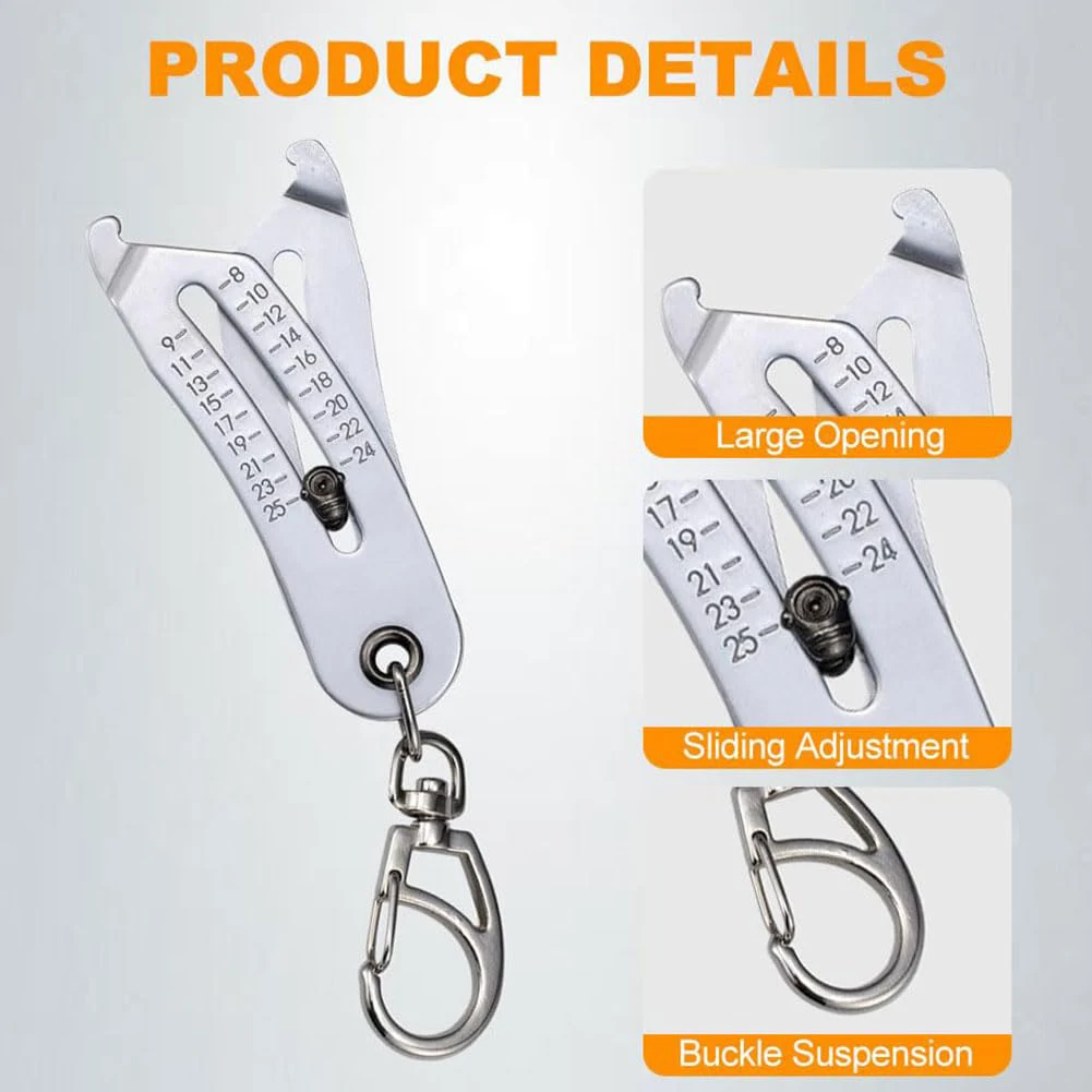 Portable Precise Thread Size Checker Keychain Inch and Metric Thread Size Verification Tool Nuts and Screws Thread Checker