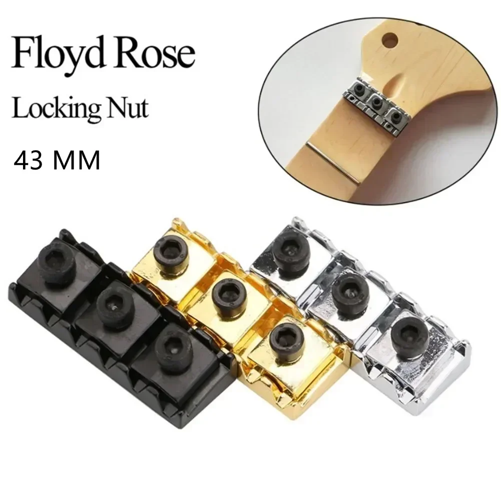 43mm Guitar Locking Nut String Lock Screws Allen Wrench Spanner Repair Tools for Floyd Rose Tremolo Bridge Musical Instrument guitar locking nut