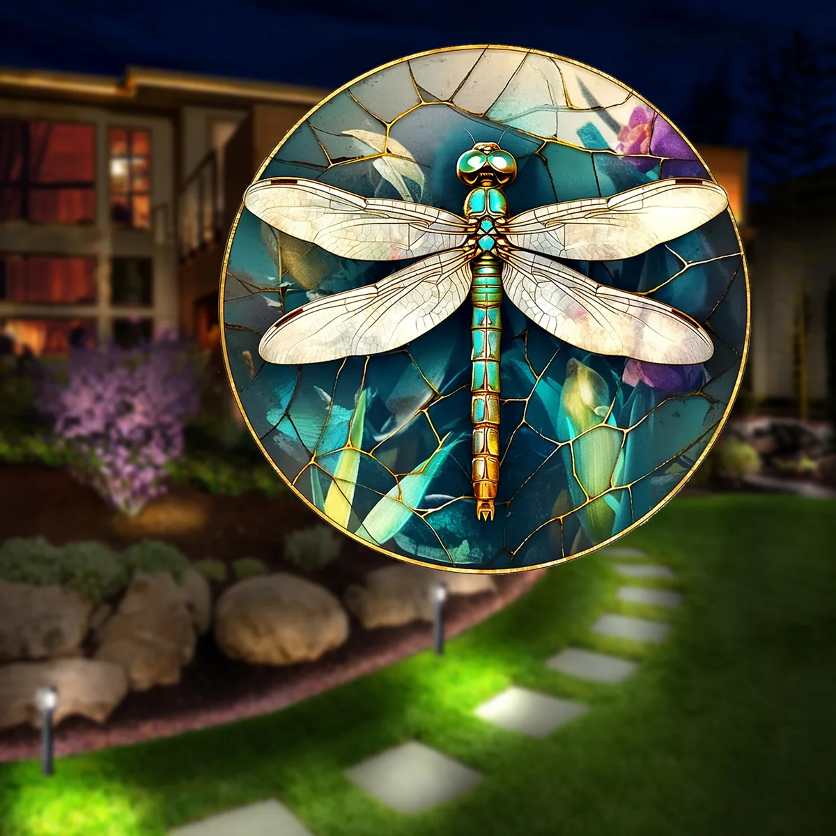 1pc 3d Dragonfly Window Glass Sticker Static Electricity Anti-Bird Strike Home Decoration Crack Art