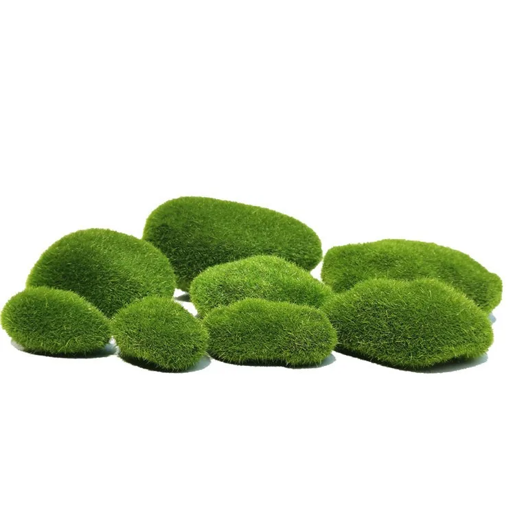 Artificial Moss Rocks for Home Garden Flower Pot Decoration Creative Crafts 10Pcs