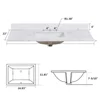 48" x 22" Stone Vanity Top with Sink and 8 Inch Faucet Holes Durable Easy Installation Elegant Design Fits Most Standard 48" 6
