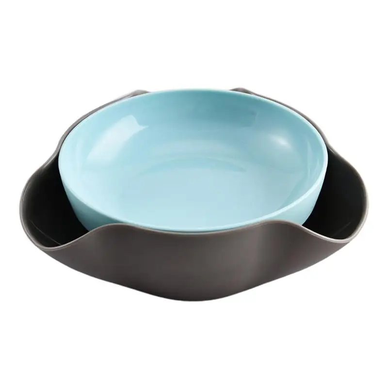 Double-Layer Snack Bowl with Integrated Shell Storage