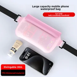 Universal IPX8 Waterproof Phone Pouch and Beach Bag (Pink)