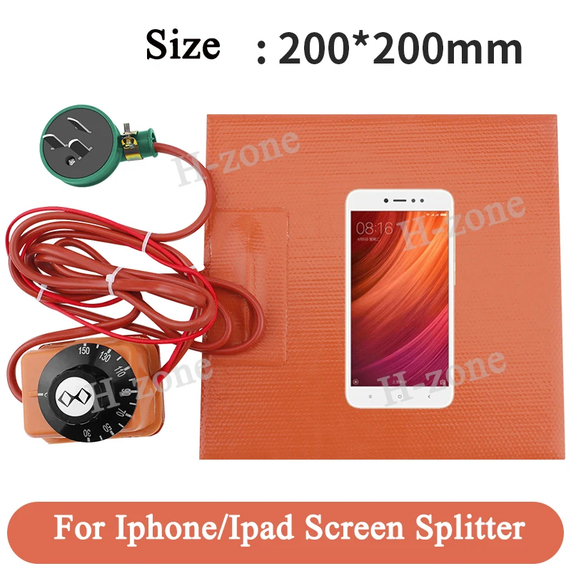 Silicone Rubber Heating Pad Lcd Screen Splitter / Separator Pad For