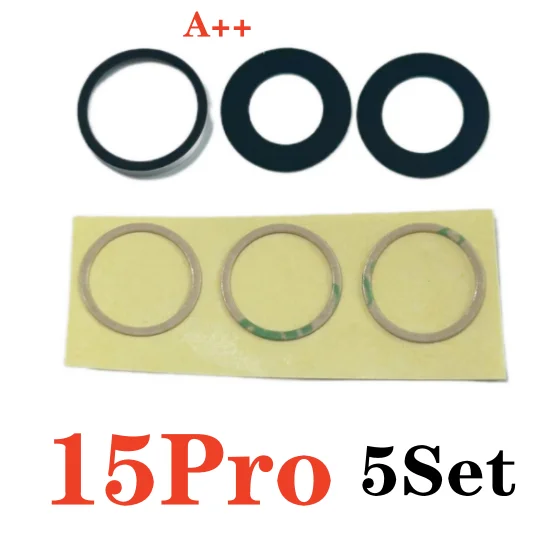 5-Pack Premium Rear Camera Glass Lens Covers