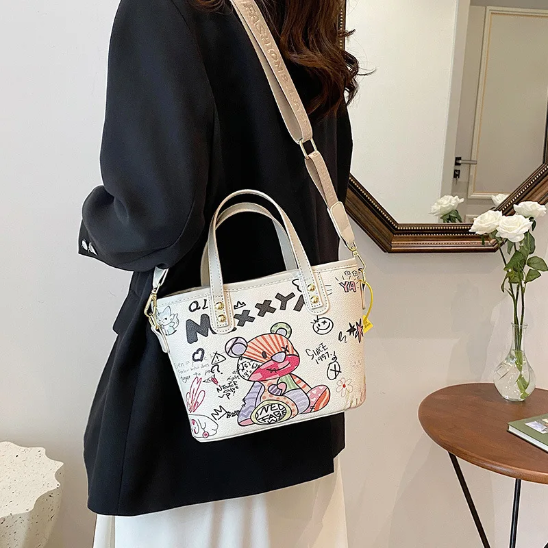 Graffiti Shoulder Large Capacity Bag New Versatile Fashion Handbags For Women Casual High-Quality Messenger Luxury Crossbody Y2k