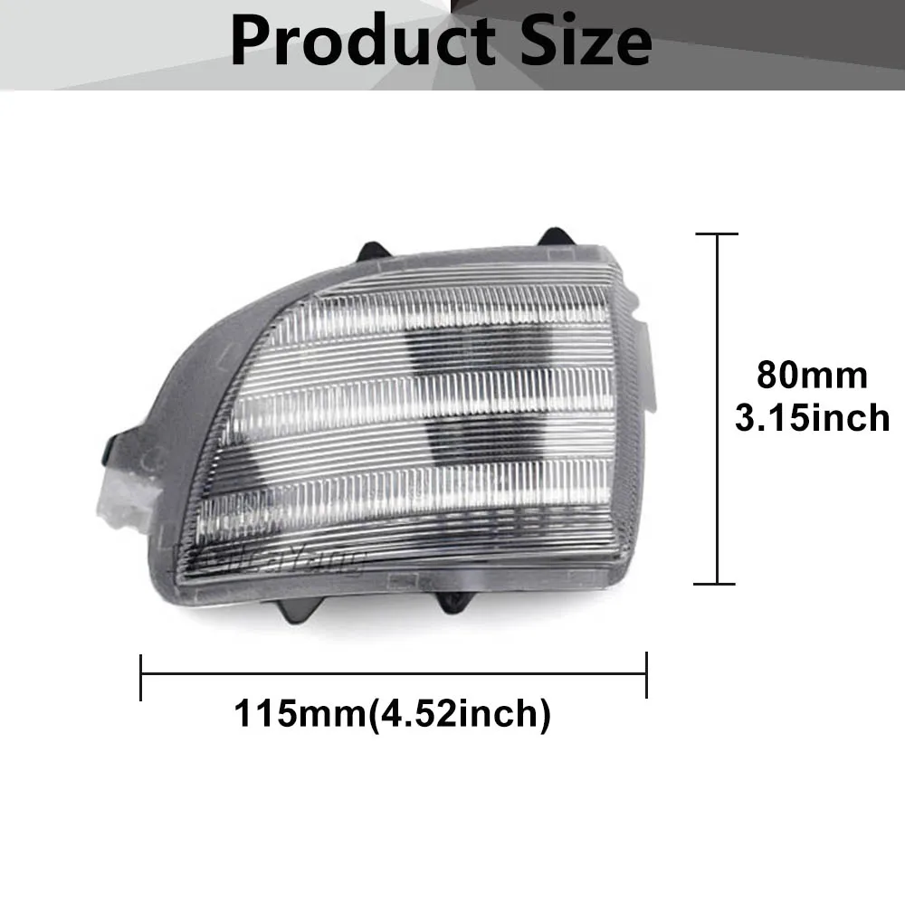 あお出品 1 Set Amber LED Side Marker Blinker Turn Signal Light For