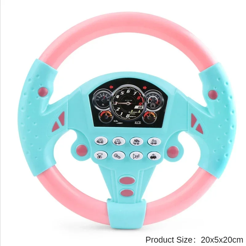 2 Colors Kids Simulate Driving Car Copilot Steering Wheel Eletric Baby Souding Musical Educational Stroller Driving Vocal Toys 6