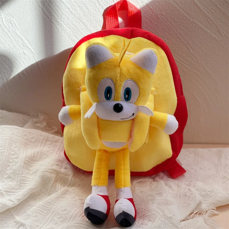 Sonic Plush Backpack Toy, Soft Stuffed Animal Doll, Hedgehog