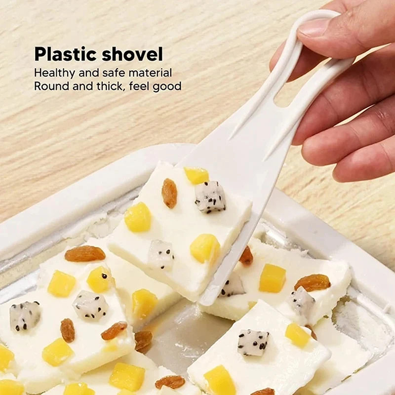 Stainless Steel Household Ice Cream Pan Fried Yogurt Machine Flat Bottomed Pan Fried Yogurt DIY Ice Cream Mini Version