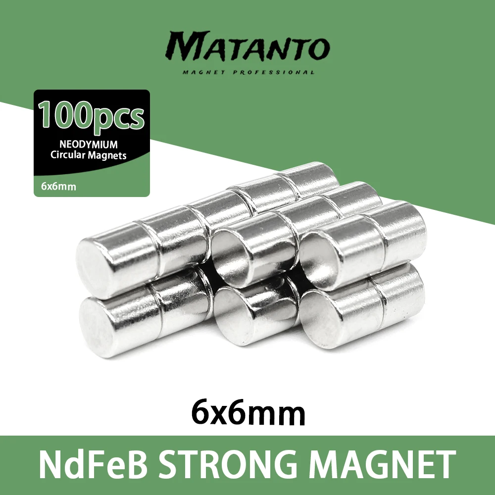 

100/200/300pcs 6x6 mm N35 Round Magnets 6mmx6mm Neodymium Magnet Dia 6*6mm Permanent NdFeB Strong Powerful Magnet