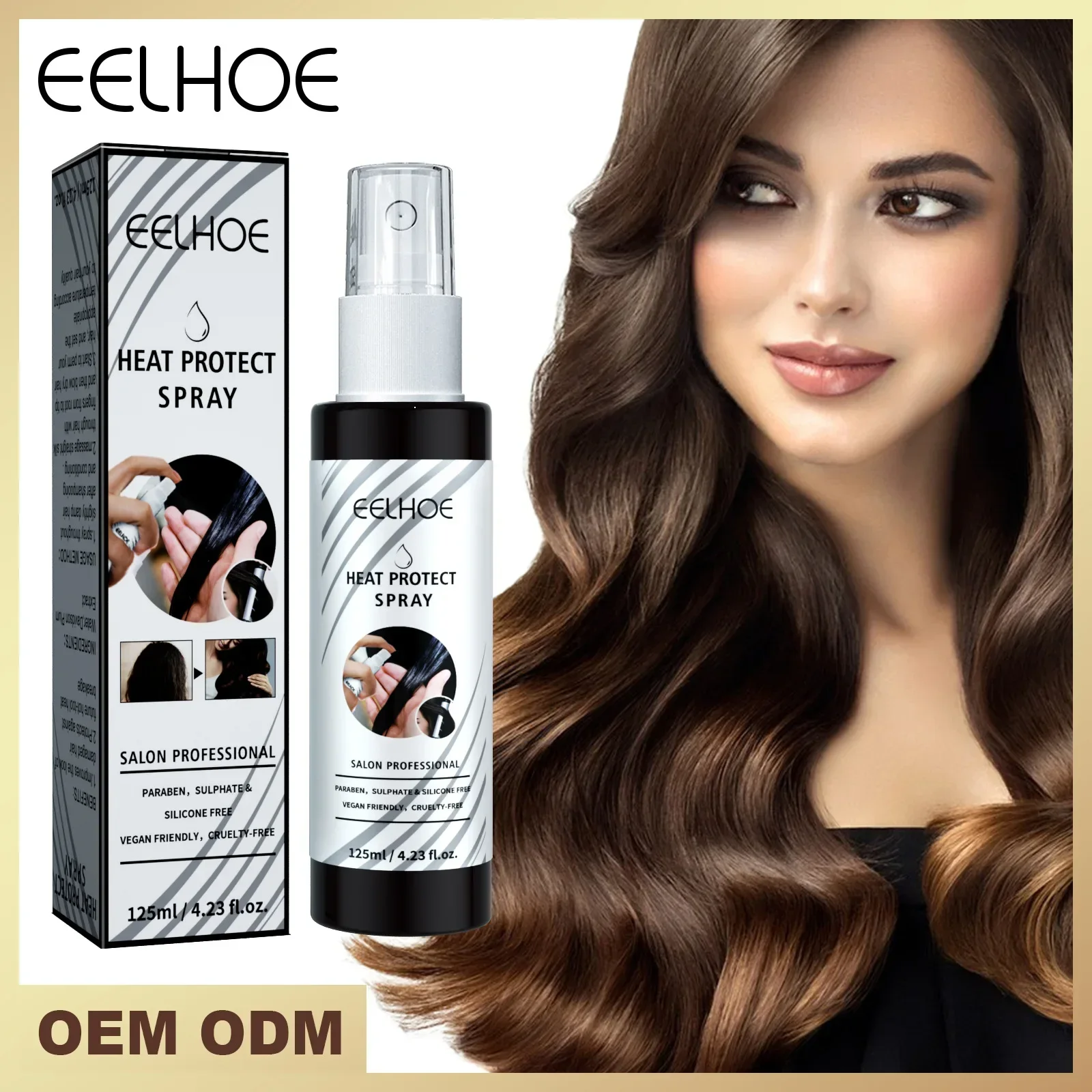 Heat protect spray leave-in heat primer thermal protection spray hair shine mist curly perm quick styling non-washing