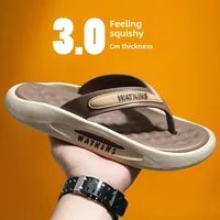Men's Slippers Soft Bottom PVC Material Indoor Outdoor Sports Clip Toe Slippers Spring Summer Season China Made