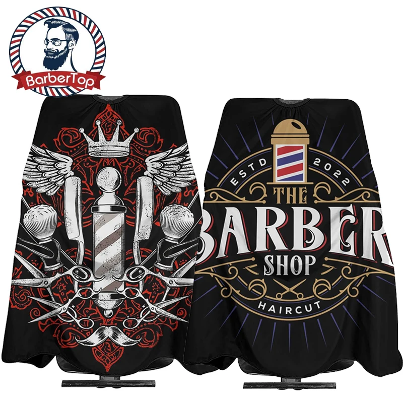 Barber Black Haircut Cloth Hairdresser Apron Hair Cut Cape Hairdress Gown Hairdressing Coat Barbershop Salon Accessory